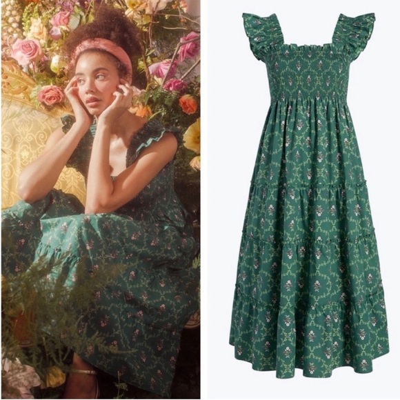 Hill House Ellie Nap Dress in Emerald Trellis Floral
Size XS - Picture 1 of 11